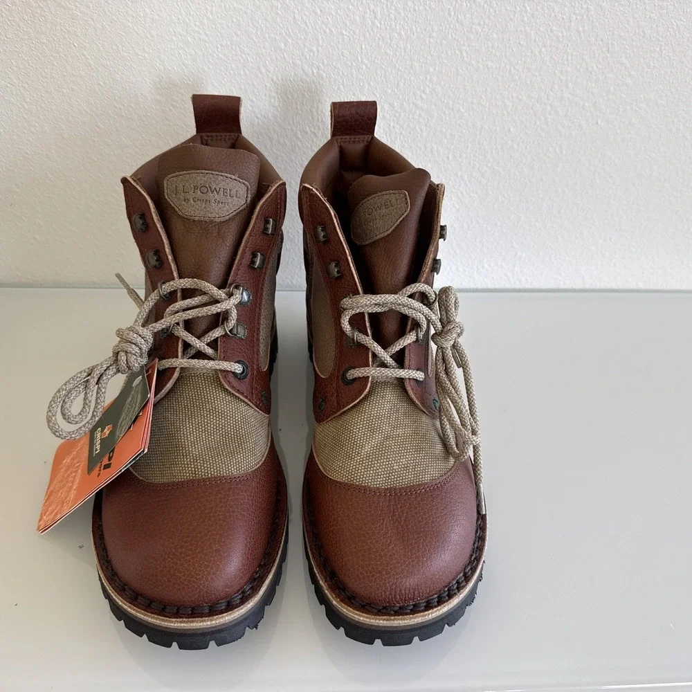 J. L. Powell by Crispi Sport Stanley Brown Beige US Size 11.5 Boot New W/ Box